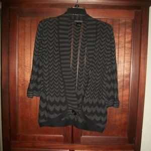 Elio chevron strip cotton cardigan size M